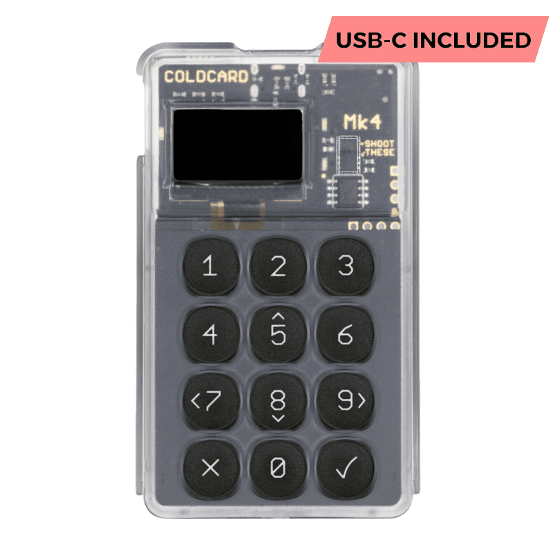 Coinkite Coldcard MK4 Cryptocurrency Hardware Wallet Front